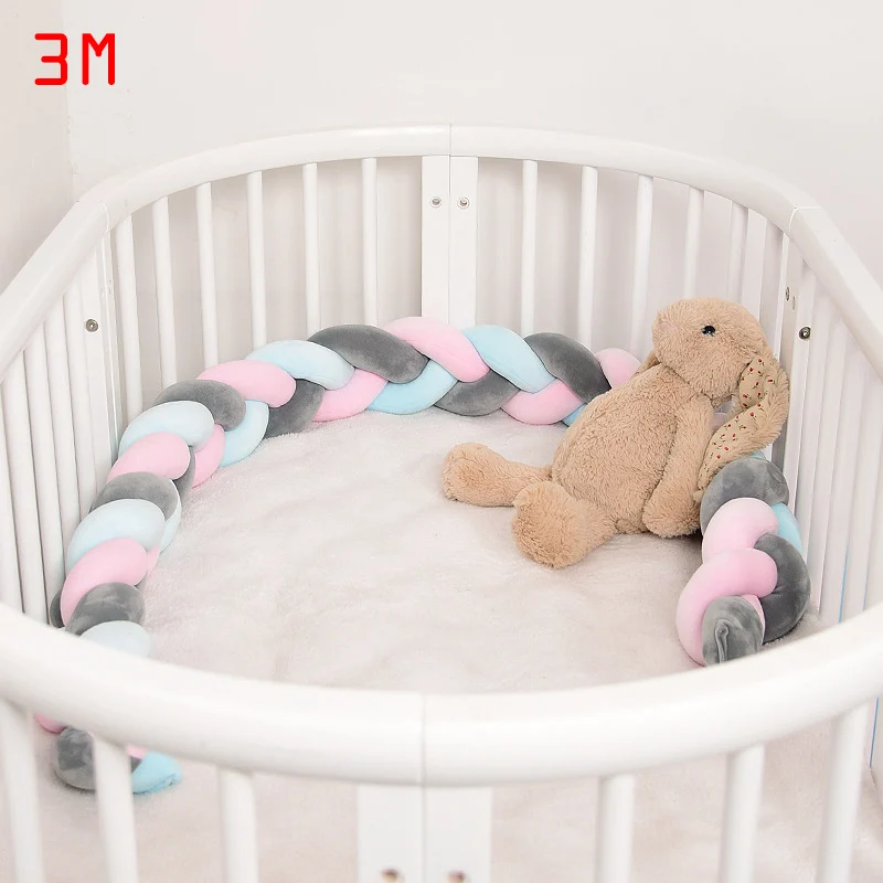 Детская кроватка для младенца бампер кровать бампер узел младенческой комнаты Детская кровать бампер длинная завязанная мягкая тесьма узел кроватка Тур де ЛИТ bebe tresse - Цвет: 3M EE