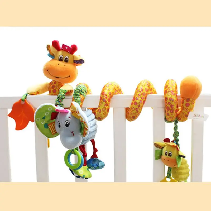 Animal Soft Toys Revolves Around Bed Stroller Hanging Teether Toy Infant Learning Toy 1 Animal Soft Toys Revolves Around Bed Stroller Hanging Teether Toy Infant Learning Toy 2