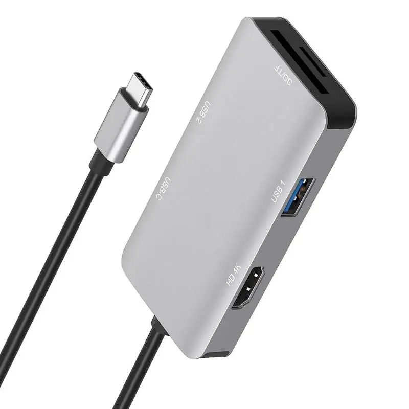 USB C концентратор типа C для мульти USB 3,0 концентратор HDMI адаптер док-станция TF кард-ридер 4K PD адаптер для MacBook Pro USB-C сплиттер 2 порта концентратор