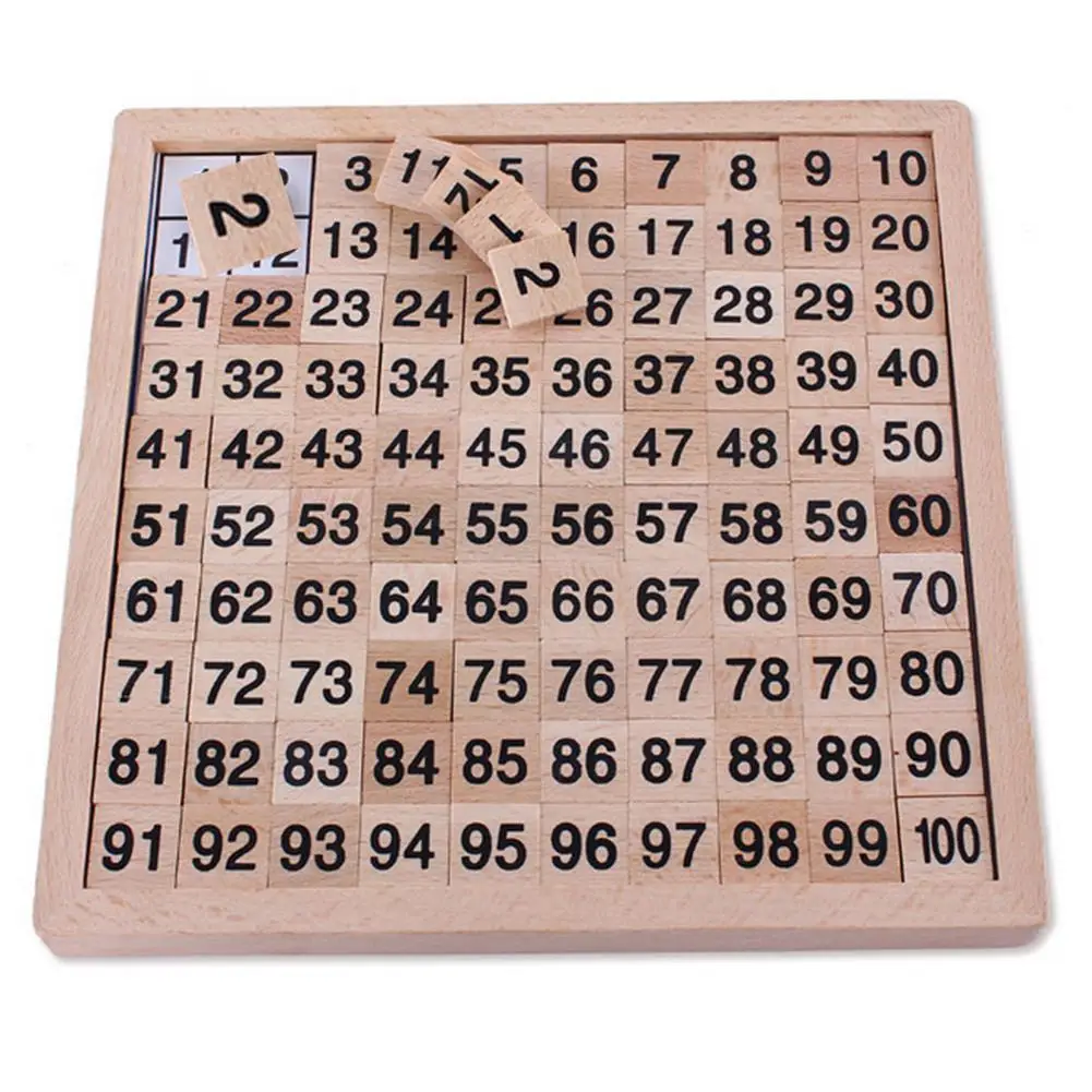  Kids Learning Board Teaching Toy Elm 1-100 Digital Continuous Board Enlightenment Children Early Ed - 4000084558250