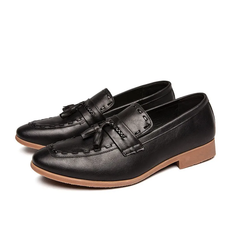 Модные мужские туфли в деловом стиле Новые Классические Кожаные костюмы