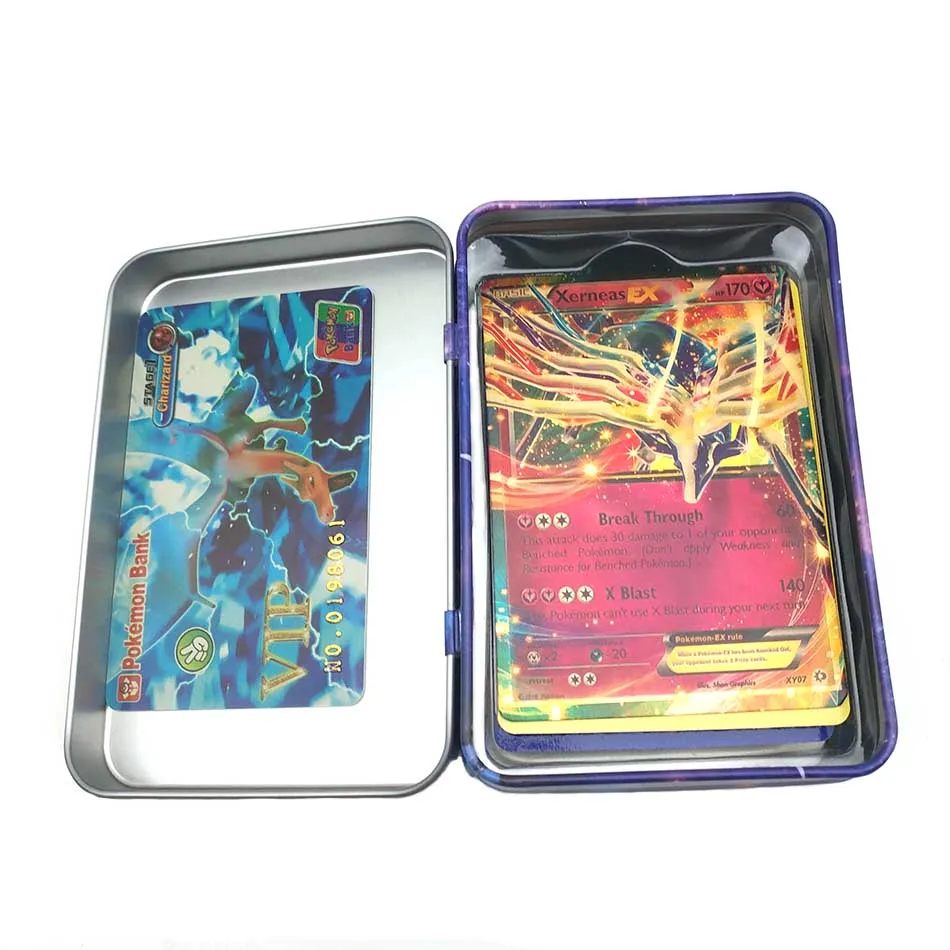 42 шт./компл. железный ящик Pokemon TAKARA TOMY боевые игрушки хобби Коллекционные вещи игра Коллекция аниме-открытки для детей