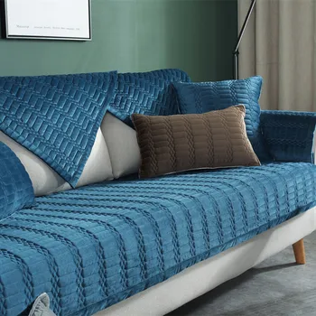 

Soft Velvet Sectional Sofa Covers For Living Room Solid Color Dirt-proof Sofa Cover Couch Cover L shape Armchair Cover 1-3 seat