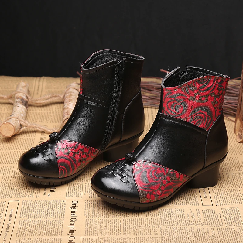 Женские ботинки; коллекция года; дизайнерские Брендовые повседневные ботильоны со шнуровкой в стиле пэчворк; зимние ботинки на высоком каблуке; Женская обувь в стиле ретро