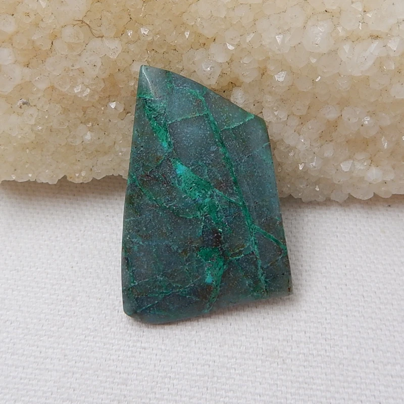 

Sale 1Pcs Natural Stone Chrysocolla Handmade Cabochon 43x28x5mm 11.91g