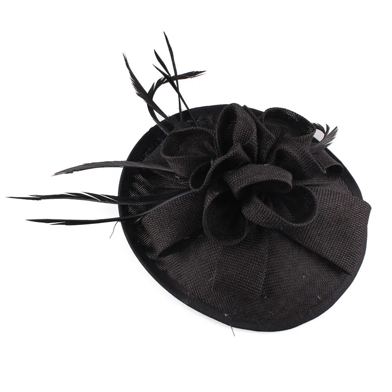 New Elegant Women's Pretty imitation sinamay Fascinator Hat on Hairbands Cocktail Wedding Church Headpiece craft multiple colors