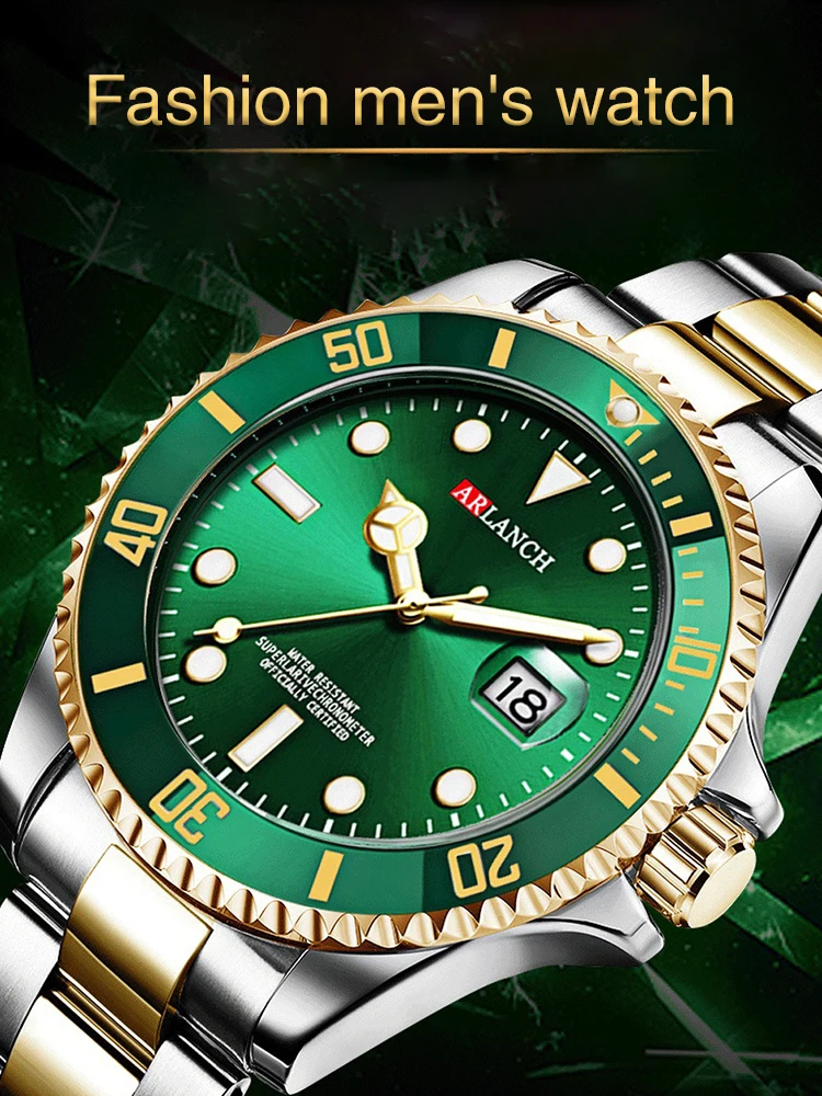 ARLANCH новые мужские кварцевые часы Автоматическая Дата спортивные роскошные модные часы Известный Дизайн мужские часы Relogio Masculino