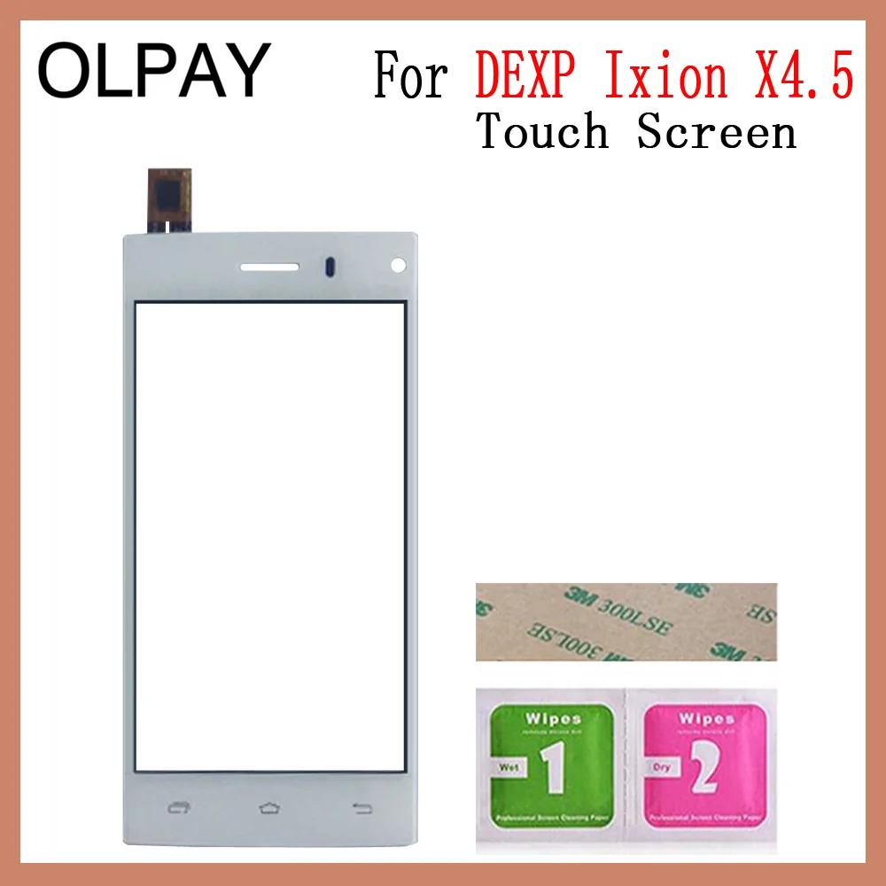 OLPAY 4,5 дюймов для DEXP Ixion X4.5 сенсорный экран дигитайзер для DEXP Ixion X 4,5 Сенсорная панель Сенсорный экран сенсор переднее стекло - Цвет: White No Tools