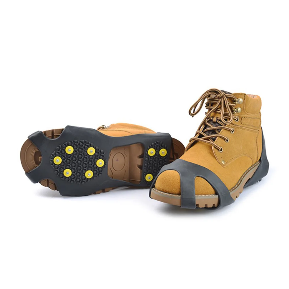 Нескользкие ботинки. Rz-286 ледоходы для обуви (антигололеды). Обувь с шипами на подошве. Обувь с шипами на подошве. Ледоходы для обуви "универсальные" 10+10 шипов (р.