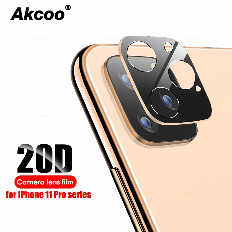 

Akcoo 20D Camera lens film for iPhone 11 Pro Max Tempered glass camera lens protector with metal frame for iPhone XR XS Max film