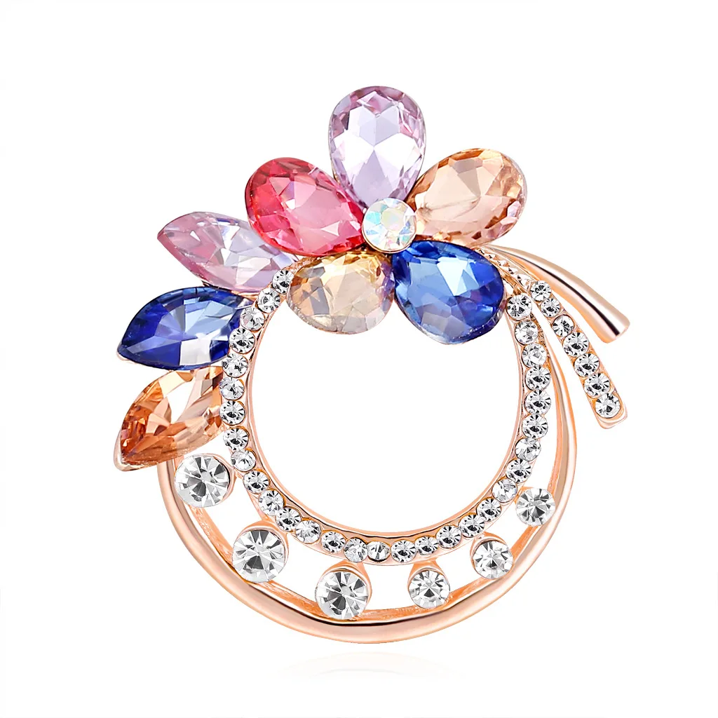 

Korean Brooch Scarves Buckle Dual-use Shawl Buckle Hijab Scarf Pin Crystal Rhinestones Brooches for Women Brooch Pins Jewelry