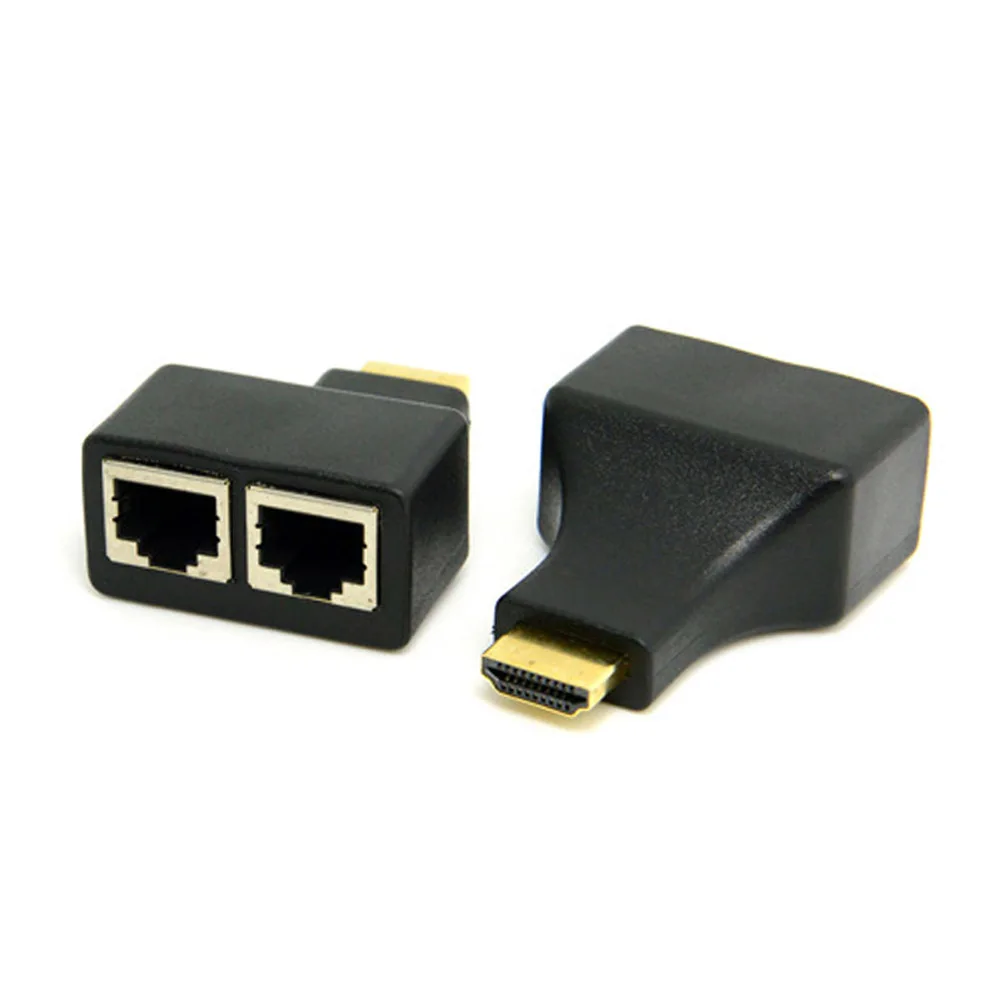 

2 Pcs HDMI Dual RJ45 CAT5E CAT6 UTP LAN Ethernet HDMI Extender Repeater Adapter 1080P For HDTV HDPC PS3 STB AS99