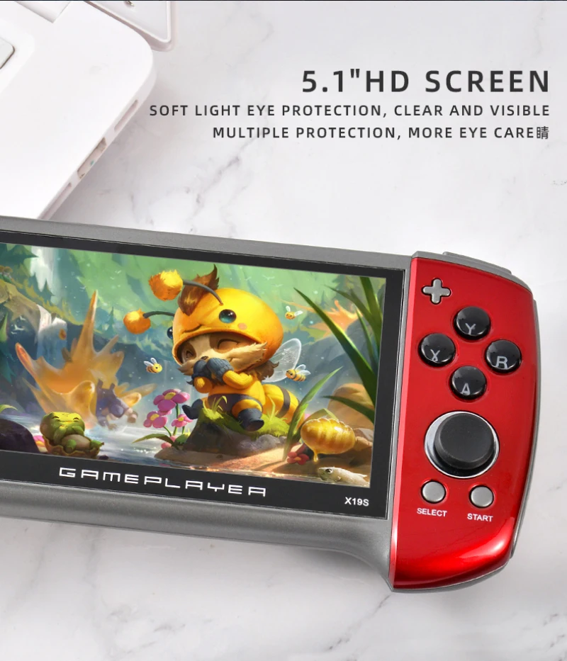 5.1 Inch Handheld Portable Game Console X19s Dual Joystick 8GB Preloaded 1000 Games Support TV Out Video Game Camera Machine