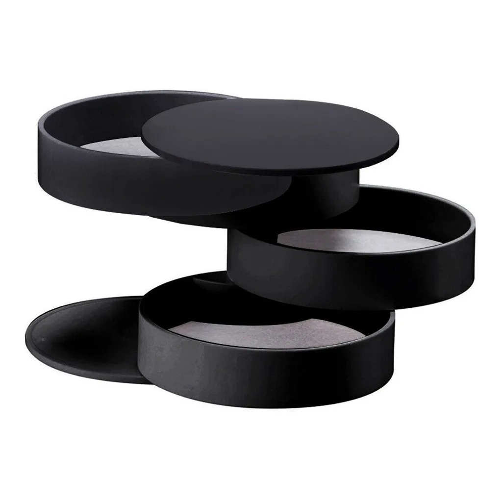 

TENSKE Storage Box Organizer 4-Layer Rotatable Jewelry Accessory Containers For Women Ladies Make Up Storage Boxes 19AUG14