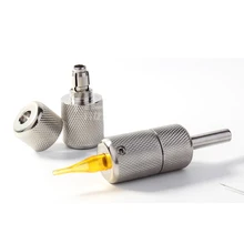 1 шт. захват машины татуировки из нержавеющей стали Серебристая туба для бочки аксессуары для татуировки ручки поставки