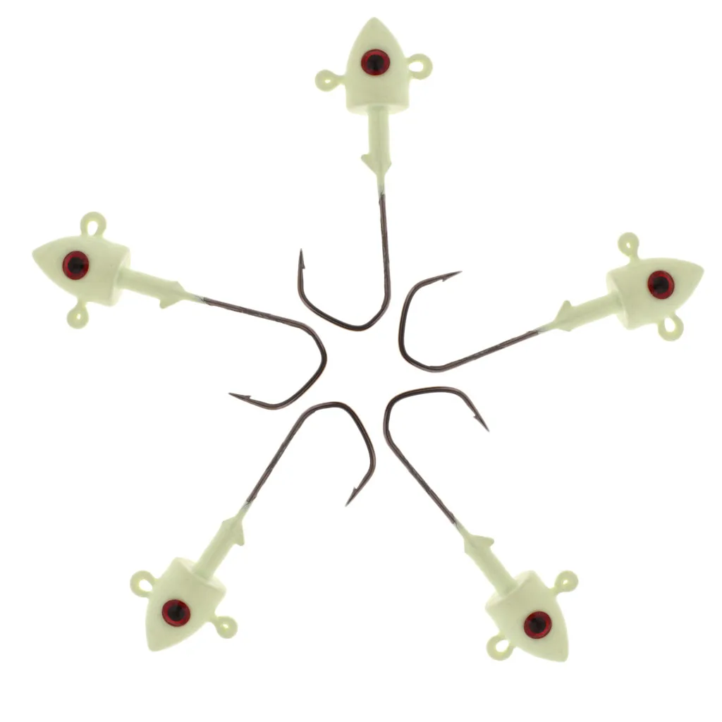 Luminous Super Sharp Fishing Hooks Jig Head Freshwater & Saltwater Fishing Baits Lures Flies Jigs Fishing Lures