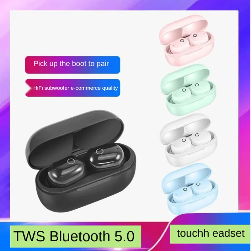DT 15 TWS Bluetooth 5 0 Earphones Fingerprint Wireless Headphone 9D Stereo Sports Waterproof Headsets With Microphone Earbuds