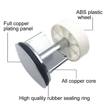 

Wash Basin Round Cover Stopper Button 38mm Popped Up Plug Sink Drain for Home Kitchen Bathtub new