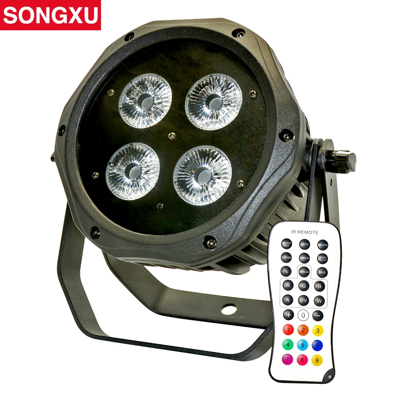 

4x18W Waterproof High Brightness Battery Power LED Flat Par Can Light Wireless DMX for Wedding Party LED Par Light/SX-G3034A