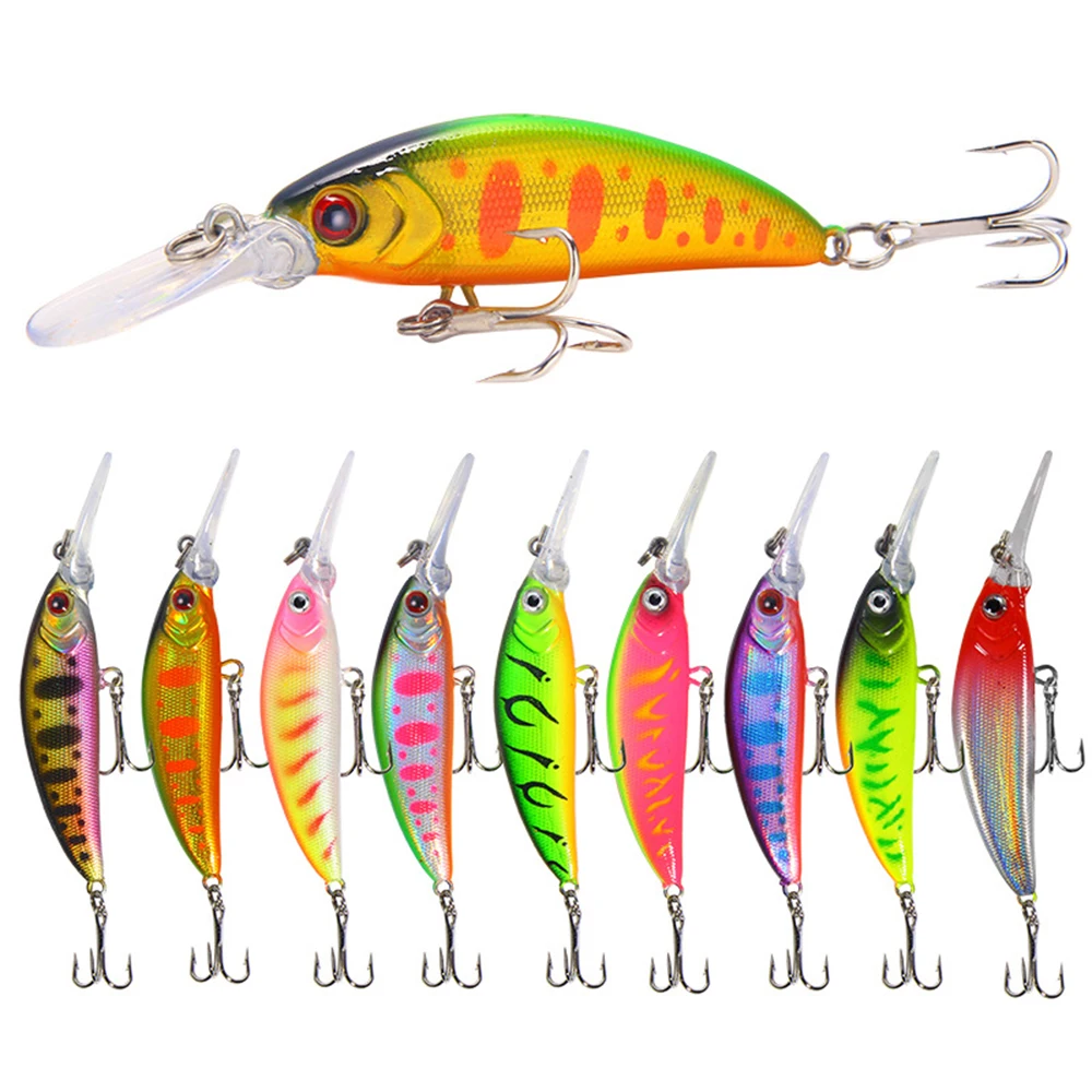 

1 Pcs Colorful Minnow Sinking Fishing lures Hard Bait 7cm 5.7g ABS Long mouth Artificial Bait Fishing tools lure