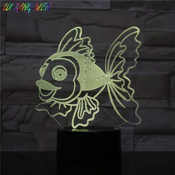 

Goldfish 3d Led Night Light with Sensor Baby Sleeping Light Color Changing Decoration Home Atmosphere Nightlight Table Lamp Fish