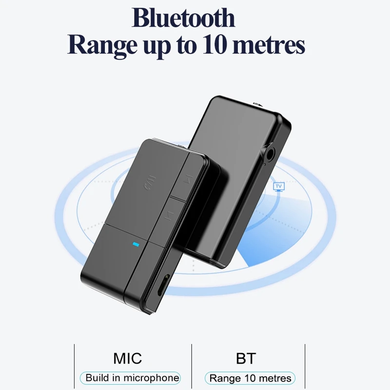 J20 Bluetooth 5,0 приемник 3,5 мм разъем AUX MP3 музыкальный автомобильный комплект микрофон Громкая связь вызов Беспроводной адаптер динамик