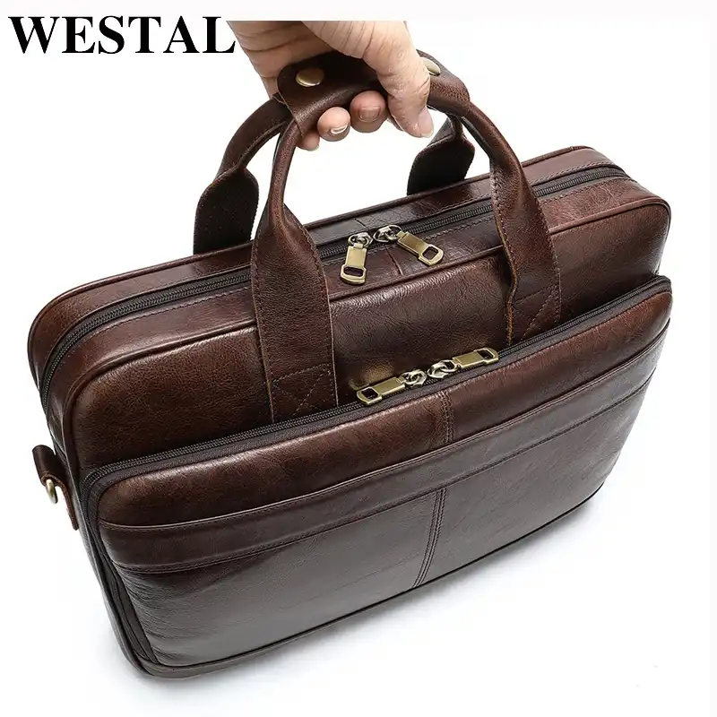 leather work briefcase