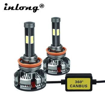 

inlong 2Pcs H4 H7 Led Bulb H11 Led Car Headlight H8 H1 9005 HB3 9006 HB4 Auto Car Led Lamp 16000LM 6500K Fog Lights 12V Headlamp
