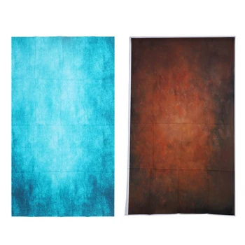 

2 Pcs Photography Background Cloth Backdrop Photo for Studio, Blue & Light Brown