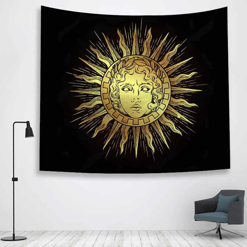 Луна и солнце стены Ttapestry висячие украшения богемный пляжный коврик дом Декор общежития МАНДАЛА ГОБЕЛЕН колдовство хиппи