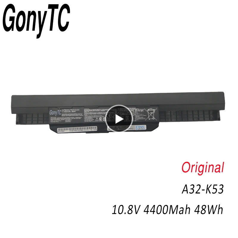 Оригинальный аккумулятор GONYTC для ASUS K43 K43E K43J K43S K43SV K53 K53E K53F K53J K53S K53SV A43 A53S A53SV |