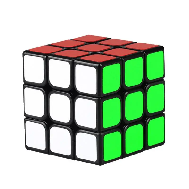 ABS наклейка блок магический куб обучающая головоломка Cubo magico игрушки - Цвет: black