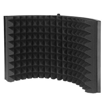

Microphone Isolation Shield Mic Sound Absorbing Foam Reflector Folding Panel