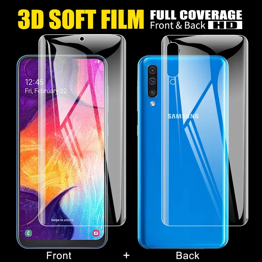 

20D Front Back Film For Samsung A50 A10 A20 A40 A30 S10plus Soft Hydrogel Film For Sansung S9 S8 S10 Plus S10e Screen Protector
