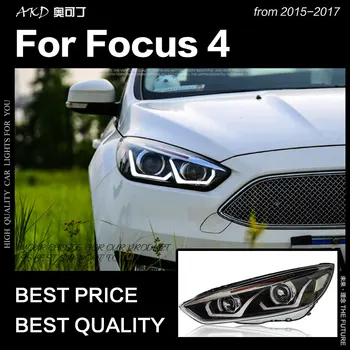 

AKD Car Styling for Ford Focus Headlight 2015-2017 Focus 4 LED Head Lamp H7 D2H Hid Option Angel Eye Bi Xenon Beam Accessories