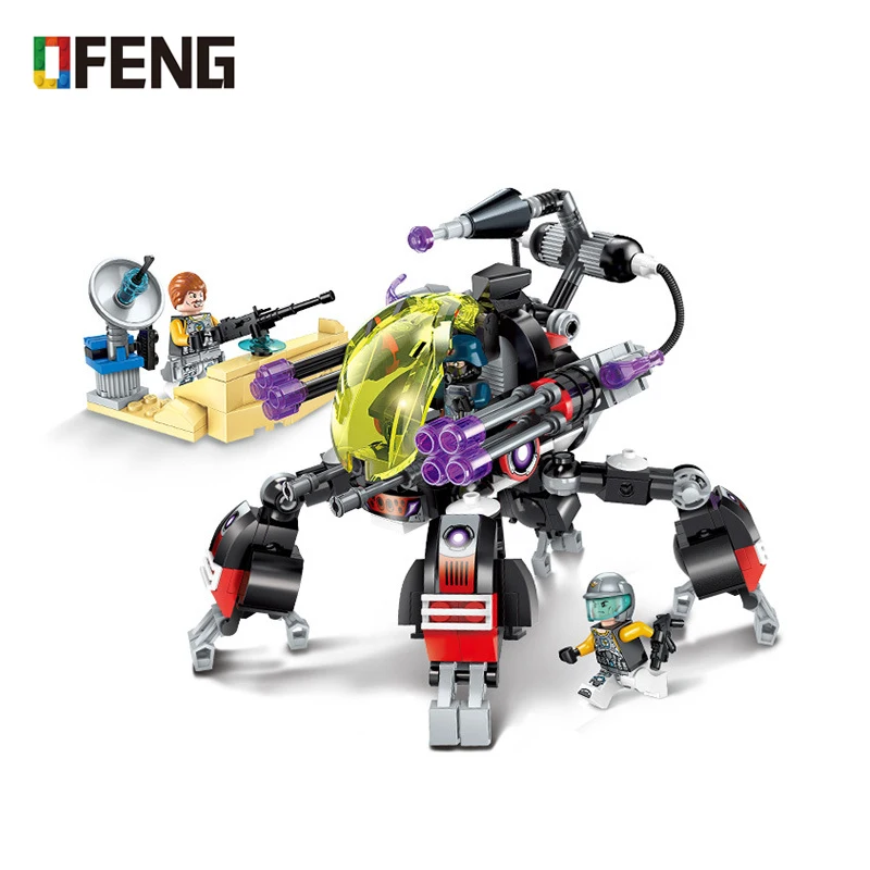 

Enlighten Building Block High-Tech Era Shooting Robot Attack Space Warfare Mech Model Educational Technic Bricks Toy For Boy Gif