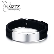 Модный Фабричный 15,7 мм силиконовый браслет из нержавеющей стали для мужчин и Европы и США