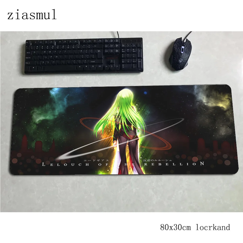 Code Geass padmouse 80x30cm gaming mousepad game Popular Adorable mouse pad gamer computer desk HD pattern mat notbook mousemat