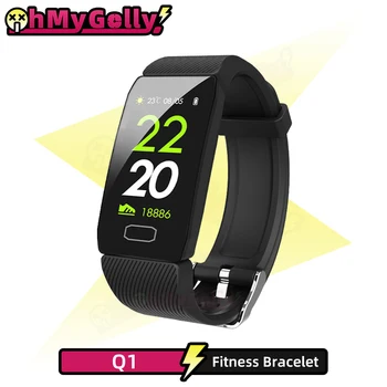 

Q1 Smartwatch Men Women Fitness Bracelet Tracker Heart Rate Sport Monitor Blood Pressure Oxygen smart watch for iOS Android