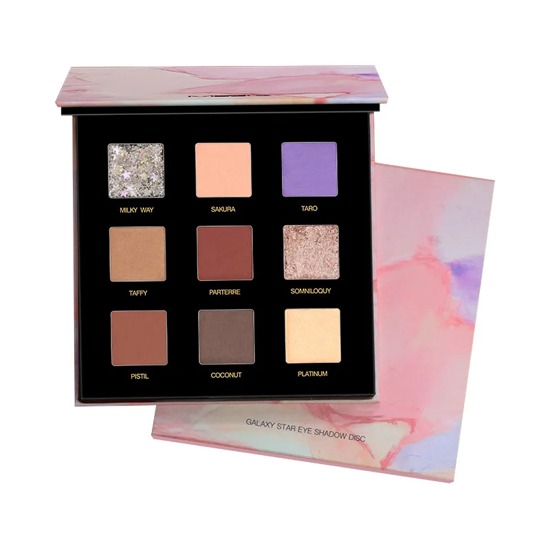 

Galaxy Star 9 видов цветов Палитра теней для век макияж созвездия тени для век чехол для век земляный Цвет Матовая Мерцающая подводка для век для начинающих