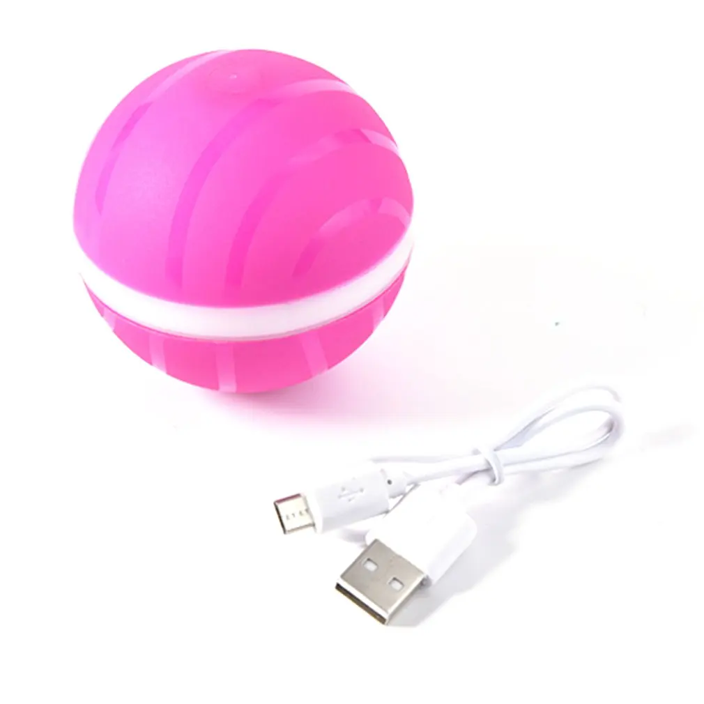 Активный прыгающий шар, игрушка для собак, USB электрический питомец, светодиодный мяч, вращающаяся вспышка, эластичный шар, кошка, автоматический рулон, забавная интерактивная игрушка