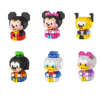 

America classic cartoon figure duck dog micro diamond block Mickey minnie Pluto Donald daisy Goofy nanobricks tos building brick
