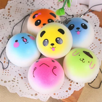 

Cheap Artificial Bread keychain lifelikeness soft fake food displays Cake Model for Small Gift Key Ring Bakery Photography props