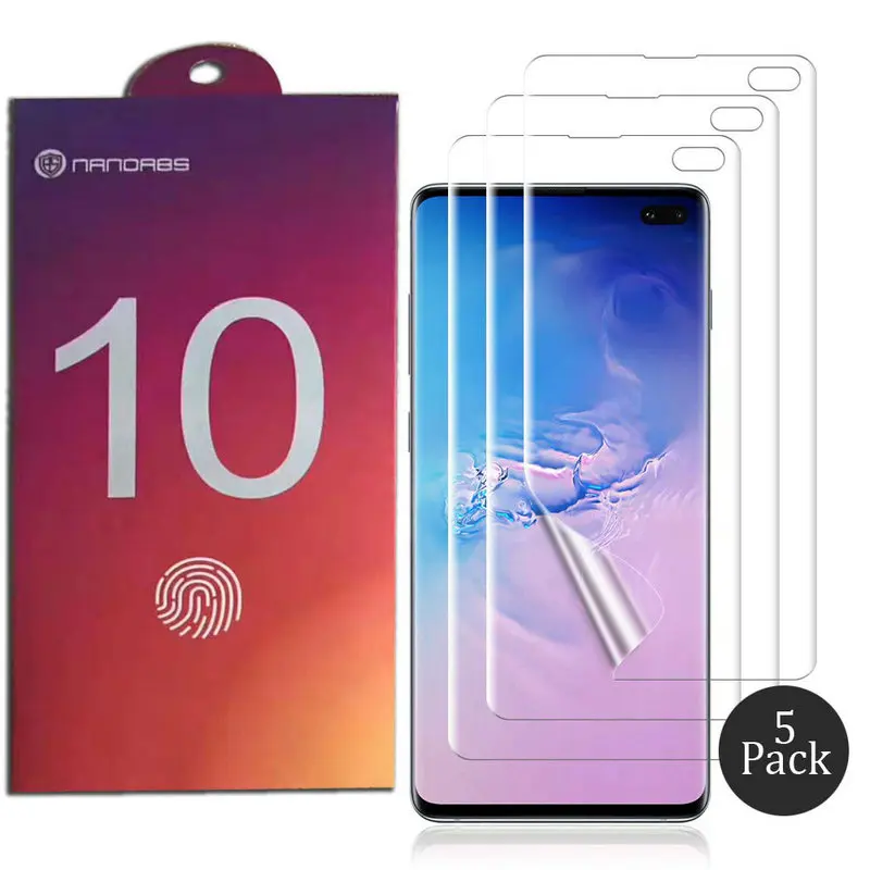 3D полное покрытие Гибкая ТПУ пленка для Samsung Note 10 Plus Защитная экрана Galaxy S10 HD