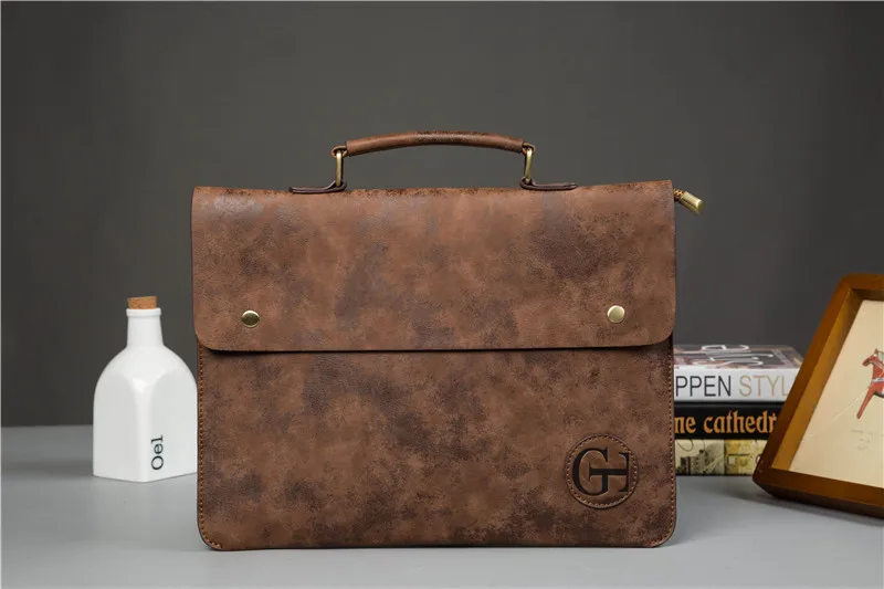Мужской дизайнерский портфель, брендовая кожаная сумка-тоут, мужская деловая офисная сумка wo, мужские винтажные ручные сумки, однотонные коричневые