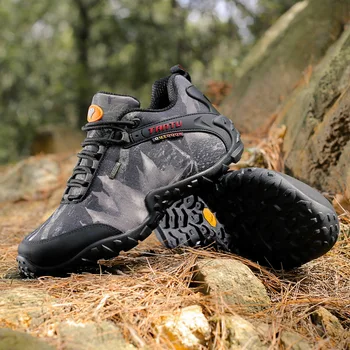 

Outdoor Men Hiking Shoes 2019 Anti-Slip Trekking Hunting Sneakers Waterproof Male Mountain Climbing Shoes Lace Up Sport Shoes