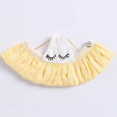 M004 детские игрушки ручной работы 1/12 ob11 куклы Suge BJD/Аксессуары для кукол SD GSC красочные ресницы пачка платье 1 - Цвет: D