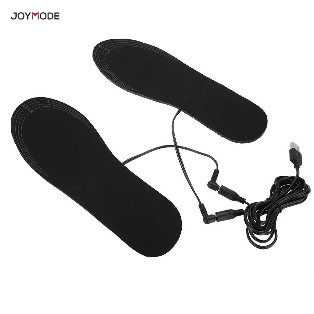 Joymode1 пара USB стельки для обуви с подогревом, согревающие стельки для ног, теплые носки, коврик, зимние уличные спортивные стельки, Теплые Зимние Стельки
