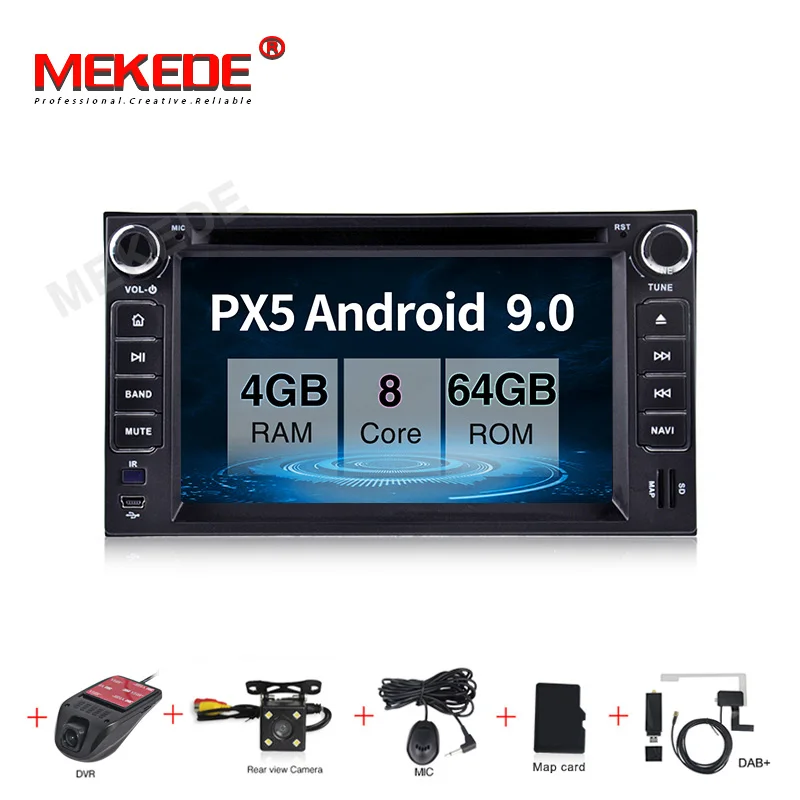 Px30 Android 9,0 автомобильный DVD для Kia Carnival 2006-2011& Ceed 2006-2009& Cerato 2003-2006& Carens 2006-2011& Optima 2005-2010 - Цвет: DVD CAMERA DVR DAB