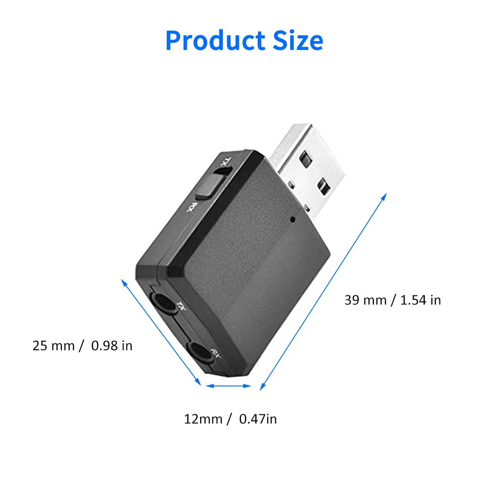 USB Bluetooth 5,0 беспроводной приемник аудио адаптер передатчик 3,5 мм Музыкальный Игровой AUX автомобильный портативный Bluetooth адаптер